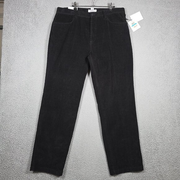 Calvin Klein Pants Mens Size 36x32 Black Corduroy Straight Fit 5 Pocket NWT - Picture 1 of 10